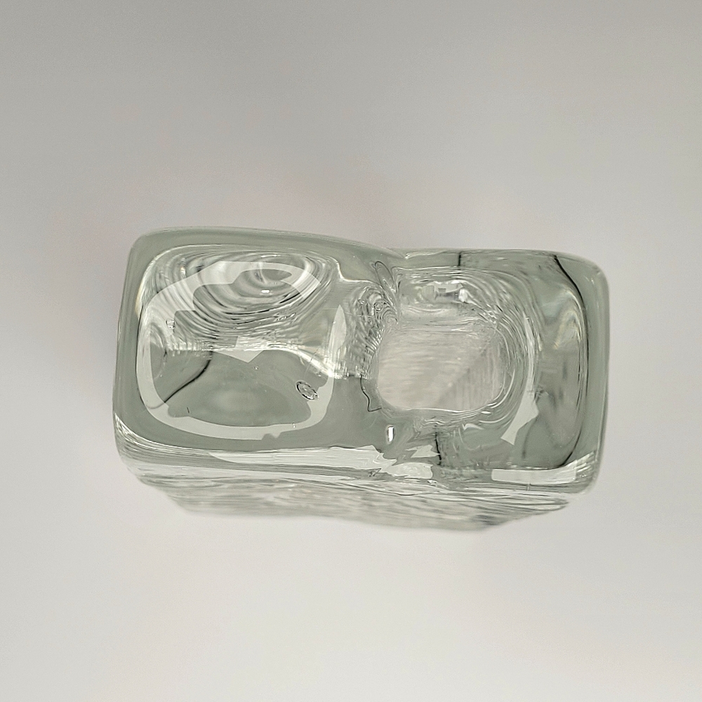 Ice Block Glass "Solifleur" Bud Vase - 6.25" - Art Glass - Picture 5 of 7